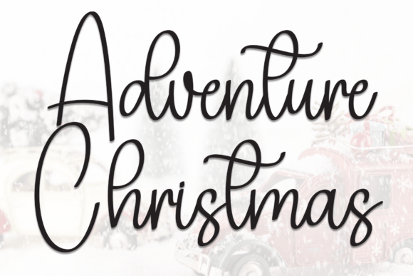 Adventure Christmas Font: A Cozy Handwritten Typeface for Your Small Business