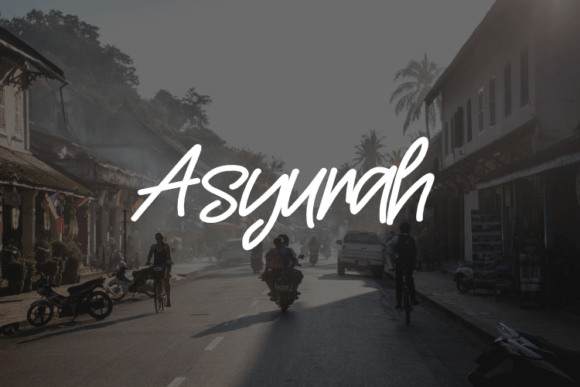 Asyurah: A Dynamic Script Typeface for Bold Branding