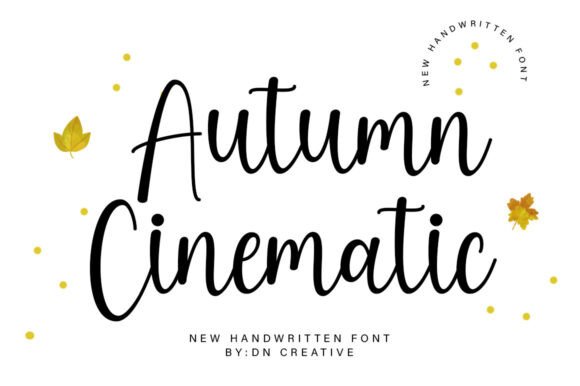 Autumn Cinematic: Elegant Handwritten Typeface for Designers