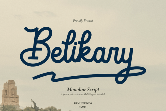 Belikary: A Stylish Monoline Script Font for Modern Marketing