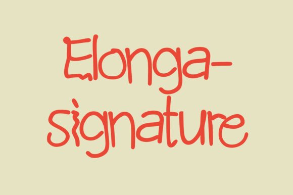 Elonga Signature Font: A Friendly Hand-Drawn Typeface for Small Brands