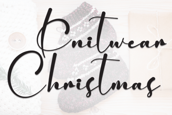 Knitwear Christmas: A Cozy Handwritten Font for Editorial Design
