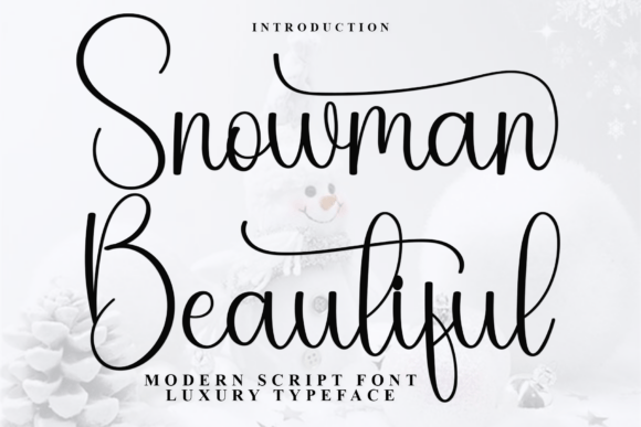 Snowman Beautiful Font for Warm Editorial Design