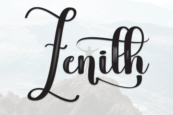 Zenith: A Whimsical Handwritten Display Font for Digital Design